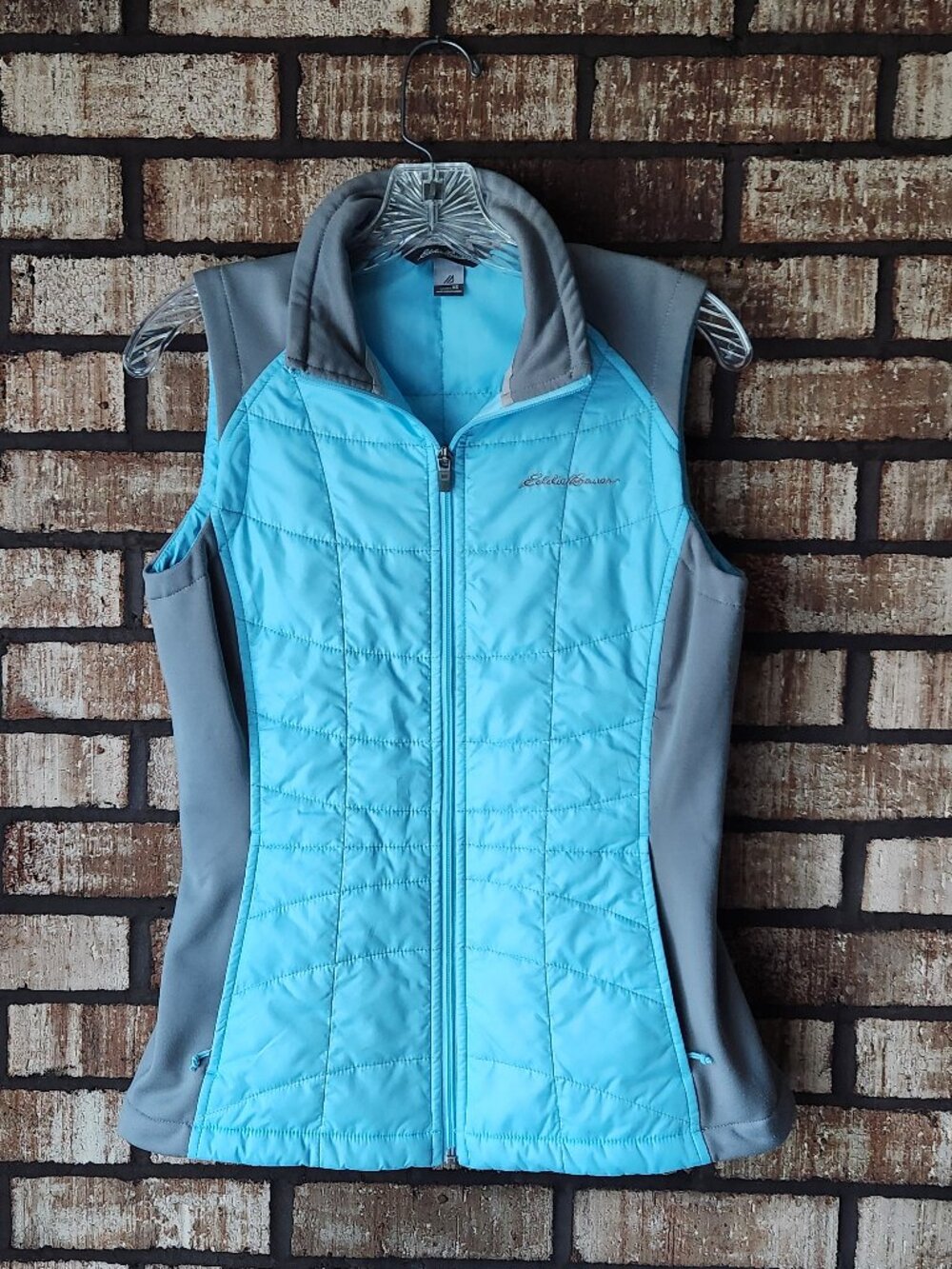 Eddie Bauer Women's Fleece Vest Blue Grey Size XS